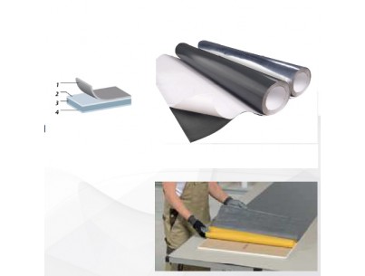 Rouleau de plomb épaisseur 0,5mm adhésif laque gris