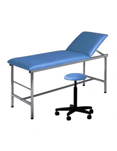Pack cabinet médical divan d'examen et tabouret bleu ciel