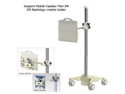 Support mobile pour capteur plan DR de radiologie de 4,2Kg max.
