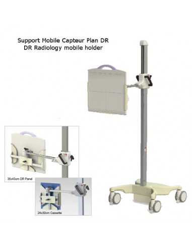 Support mobile pour capteur plan DR de radiologie de 4,2Kg max.