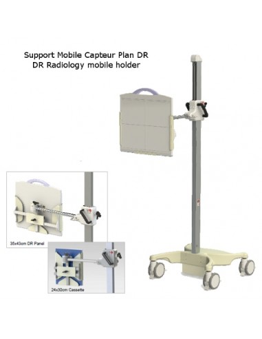 Support mobile pour capteur plan DR de radiologie de 6,8Kg max.