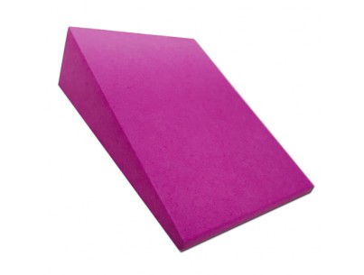 Cale en mousse recouverte coin plat 15° 28x18x8cm