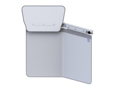 Bas volet anti-x simple articulation avec rail porte accessoires avec protection haute amovible