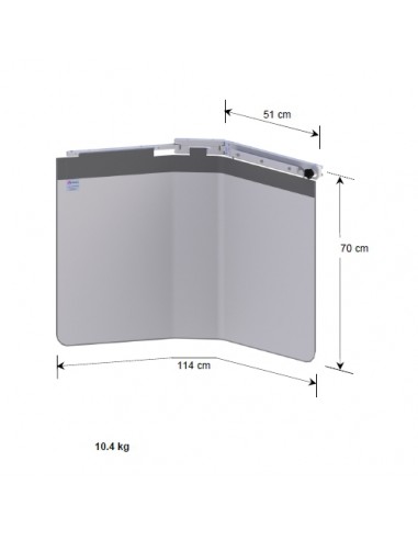 Bavolet anti-x double articulation avec rail porte accessoires Bavolet anti-x double articulation avec rail porte accessoires