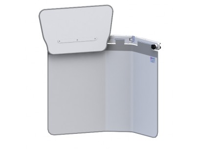 Bavolet anti-x double articulation sans rail porte accessoires avec protection haute amovible
