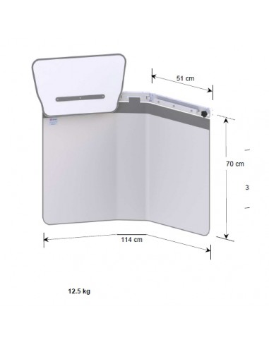 Bavolet anti-x double articulation avec rail porte accessoires avec protection haute amovible Bavolet anti-x double articulation avec rail porte accessoires avec protection haute amovible
