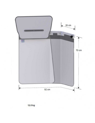 Bavolet anti-x double articulation anti-collision sans rail porte accessoires avec protection haute amovible Bavolet anti-x double articulation anti-collision sans rail porte accessoires avec protection haute amovible