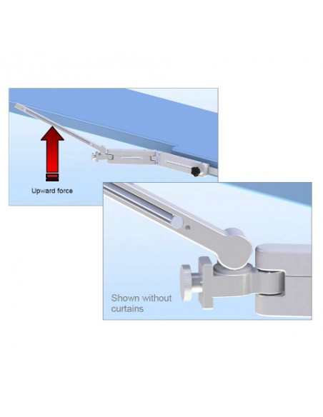 Bavolet anti-x double articulation anti-collision sans rail porte accessoires avec protection haute amovible