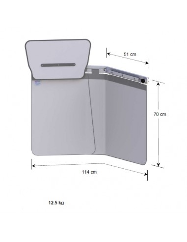 Bavolet anti-x double articulation anti collision avec rail porte accessoires et protection haute amovible Bavolet anti-x double articulation anti collision avec rail porte accessoires et protection haute amovible
