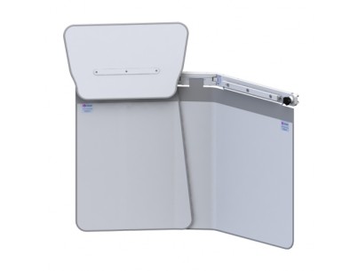 Bavolet anti-x double articulation anti collision avec rail porte accessoires et protection haute amovible