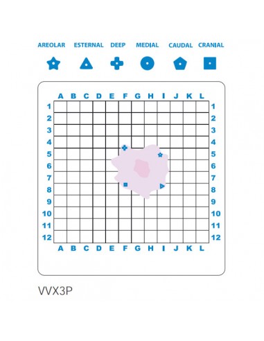 Radiopaque grid 30mm thick VVX3P transport of breast surgeon specimen Box of ten with pins Radiopaque grid 30mm thick VVX3P transport of breast surgeon specimen Box of ten with pins