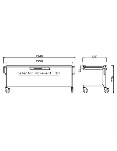 Chariot de traumatologie EVOD00500 avec bucky - poids max. 180kg livré démonte en caisse bois Chariot de traumatologie EVOD00500 avec bucky - poids max. 180kg livré démonte en caisse bois