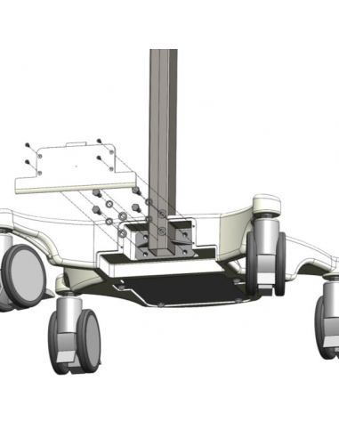 Support de rangement mobile 2 bavolets BVPRO Surface au sol 61x67cm Support de rangement mobile 2 bavolets BVPRO Surface au sol 61x67cm