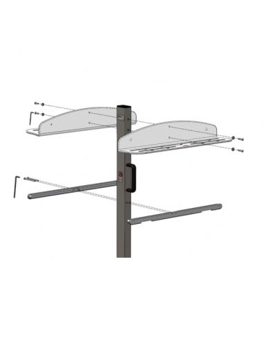 Support de rangement mobile 2 bavolets BVPRO Surface au sol 61x67cm Support de rangement mobile 2 bavolets BVPRO Surface au sol 61x67cm