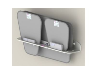Wall rack for the storage of 1 removable top shield set BVPRO Max load capacity : 4.5Kg