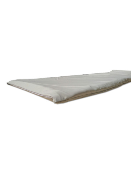 Mattress 180x60x2cm with white leatherette cover