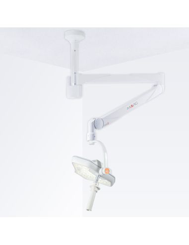 Double bras compensé avec lampe YLED-1F diaphragme réglable 70k lux avec poignée stérilisable et alim. Double bras compensé avec lampe YLED-1F diaphragme réglable 70k lux avec poignée stérilisable et alim.