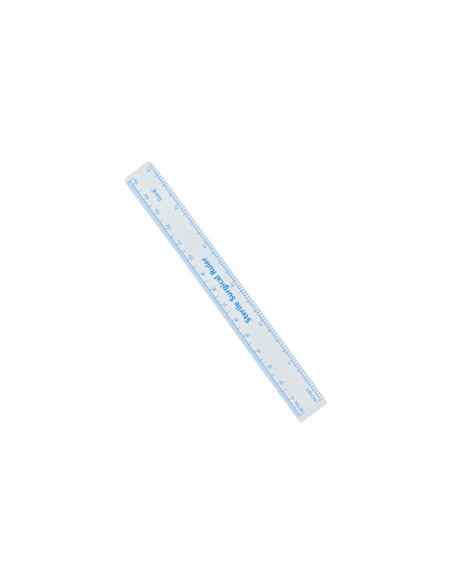 Sterile R skin marker with ruler and protractor for CT or MRI