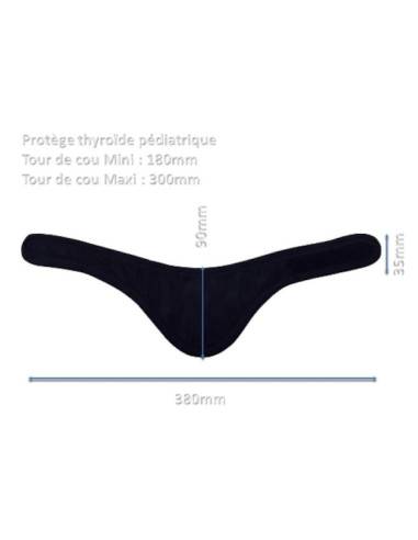 Protège thyroide Eval éq pb 0,50 mm - Pédiatrique circonférence 18 à 30cm Protège thyroide Eval éq pb 0,50 mm - Pédiatrique circonférence 18 à 30cm