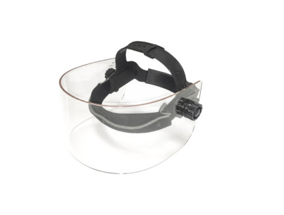 400 Lead acrylic faceshield - panoramic 0.1 mm Lead equivalence adjustable 50 to 63 cm head circumference