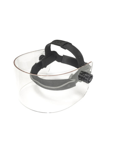 400 Lead acrylic faceshield - panoramic 0.1 mm Lead equivalence adjustable 50 to 63 cm head circumference