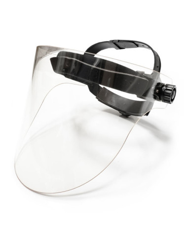 450 Lead acrylic faceshield - Full 0.1 mm Lead equivalence adjustable 50 to 63 cm head circumference