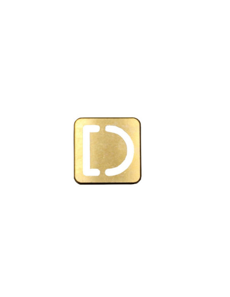 Set of brass letters D and G size 15 x 15 mm Price per letter pair