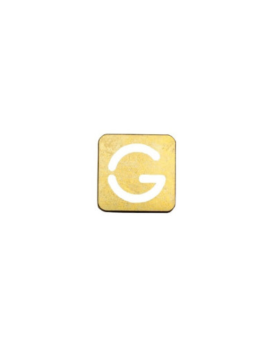 Set of brass letters D and G size 20 x 20 mm Price per letter pair Set of brass letters D and G size 20 x 20 mm Price per letter pair