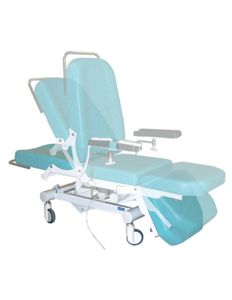 Dyalisis Polycare armchair 3 motors simple arm supports no foot rest Max load 200 kg - Height 55/84 cm