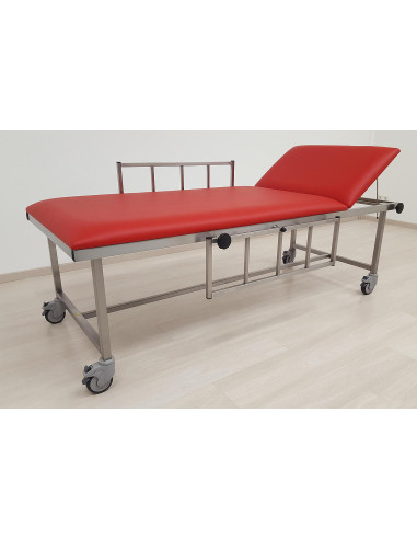 Non magnetic 800mm stretcher fix height with barriers choose height Max load 200 kg - 4 Castors D100mm Non magnetic 800mm stretcher fix height with barriers choose height Max load 200 kg - 4 Castors D100mm