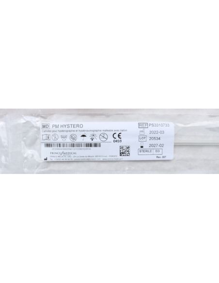 HSG catheter 3 ways flexible and malleable 230mm CH8 with balloon Box of 5 - Sterile EO