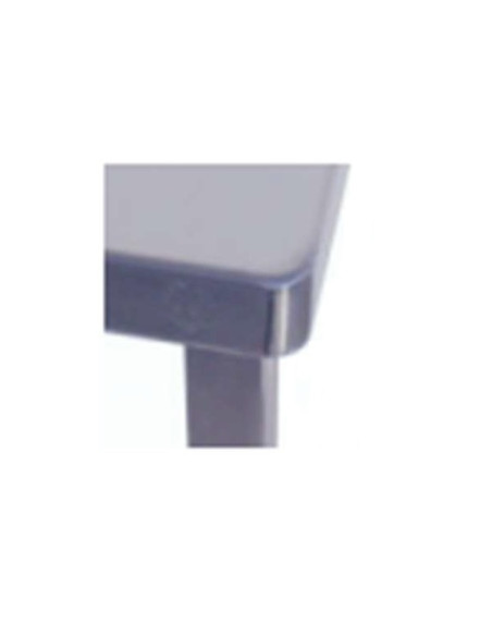 Welded table smooth top 2 trays - trays size: 600 x 400 mm Rounded corner - Antistatic wheels Ø100mm+PC