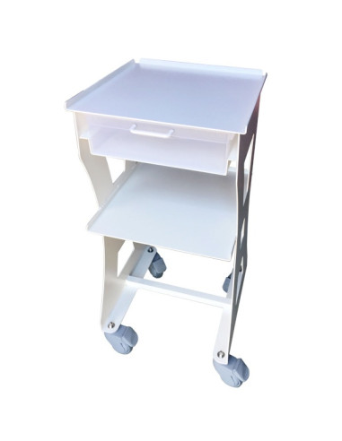 Non-magnetic trolley 2 shelves dim 975x450x460mm with 1 drawer