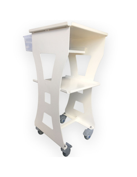 Non-magnetic trolley 2 shelves dim 975x450x460mm with 1 drawer