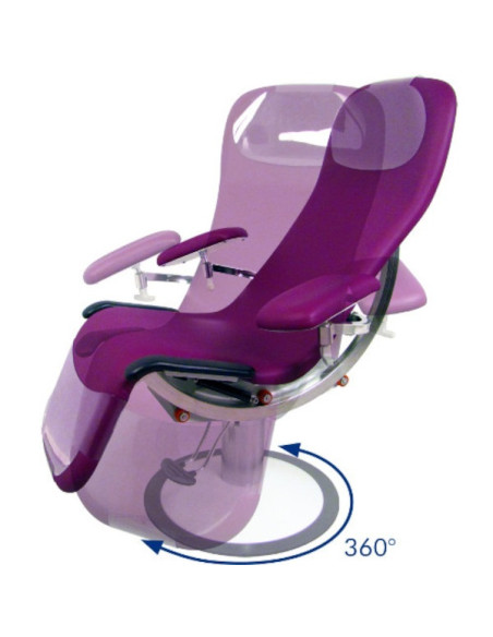 Fauteuil de soins DENEO hauteur fixe 50cm avec rotation charge max 200 kg /base circulaire