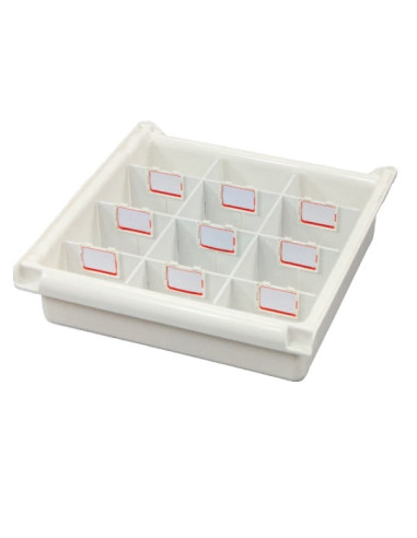 Agily depth partition 400x400 tray H:115mm for partition kit