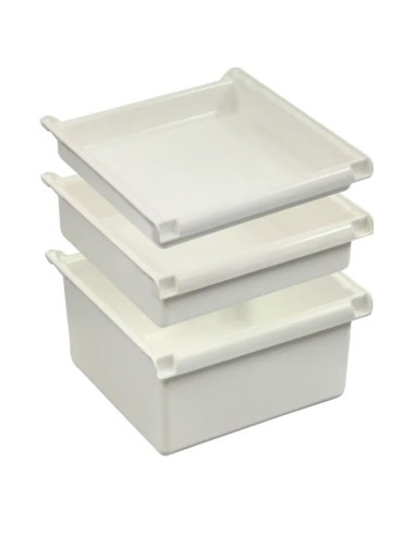 Tray for Agily 400x400 H:75mm white + slides