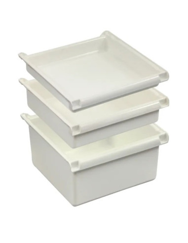 Tray for Agily 400x400 H:115mm white + slides