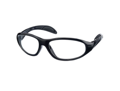 Lunettes anti-x ULTRALITE EqPb 0,75mm frontal colori noir-anti-reflet et EqPb 0,50mm latéral
