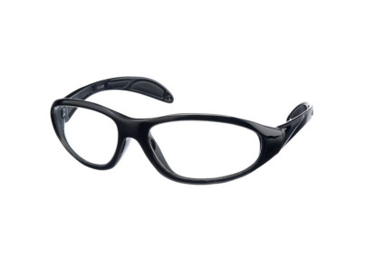 Lunettes anti-x ULTRALITE EqPb 0,75mm frontal monofocale noir et EqPb 0,50mm latéral - réalisation sur ordonnance
