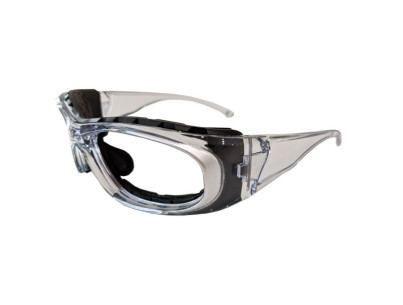 Lunettes anti-x AIRBORNE Eq Pb 0,75mm frontal progressive - anti-buée et EqPb 0,50mm latéral - réalisation sur ordonnance