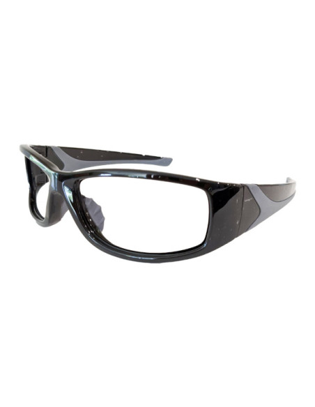 Lunettes anti-x CIRCUIT Eq Pb 0,75mm frontal noir-gris et EqPb 0,50mm latéral