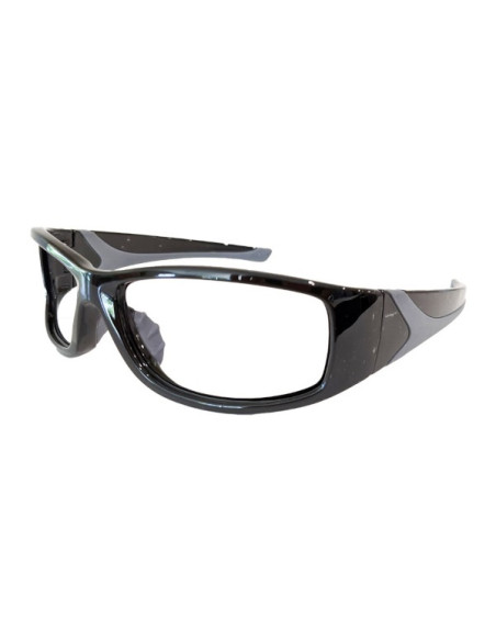 Lunettes anti-x CIRCUIT Eq Pb 0,75mm frontal noir-gris anti-buée et EqPb 0,50mm latéral