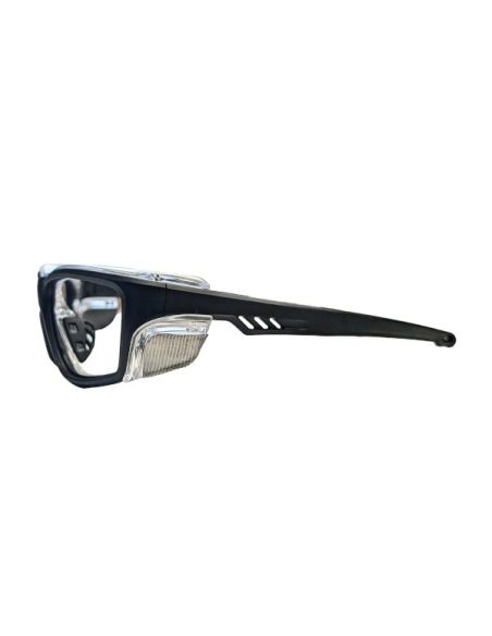 X-ray protective glasses RAZER EqPb.0,75mm single vision blackSide shields 0,50mm Eq Pb - Made on medical prescription