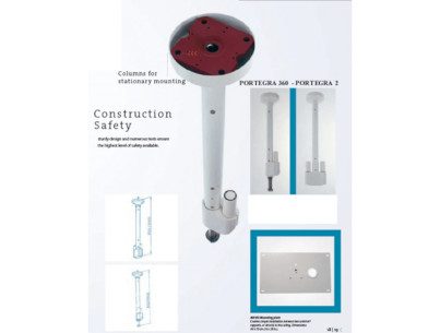 Colonne PORTEGRA 360° longueur 1000mm pour plafond env. 3,25m