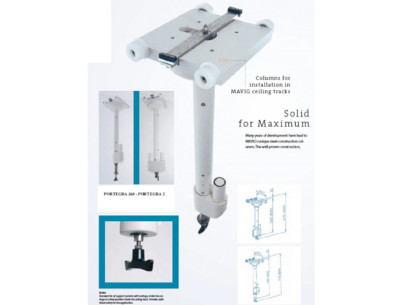 Colonne PORTEGRA 360° sur chariot mobile longueur 800mm