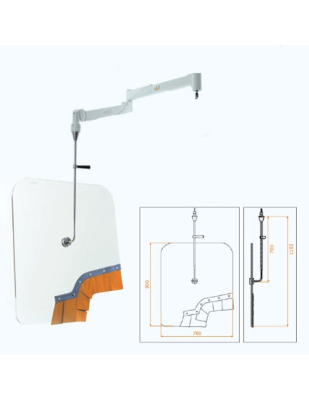 Patient x-ray protective additional lead0.50 for femoral access And set of 50 covers sterile