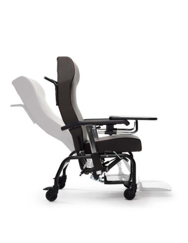 Fauteuil mobile LANGUEDOC dossier inclinable, accoudoirs 4 roues diamètre 100mm Fauteuil mobile LANGUEDOC dossier inclinable, accoudoirs 4 roues diamètre 100mm