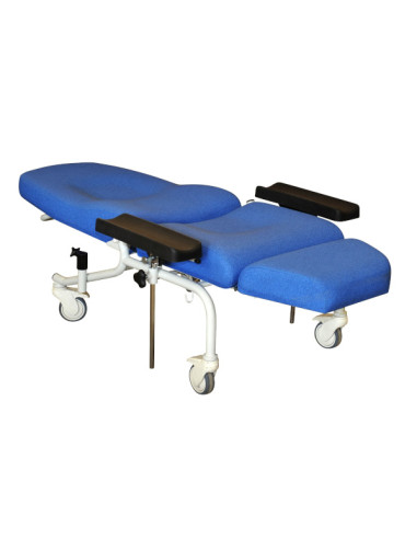 Fauteuil de prélèvement CAYEUX - Dossier/Jambière indépendants sur roulettes Fauteuil de prélèvement CAYEUX - Dossier/Jambière indépendants sur roulettes