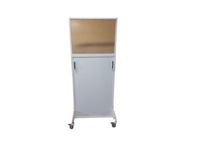 Mobile x-ray barrier with panoramic shield glass width 80cm